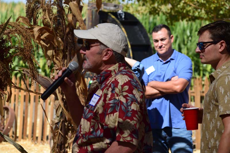 Photo of Kent Ramos speaking at the annual Ramos Oil Company picnic