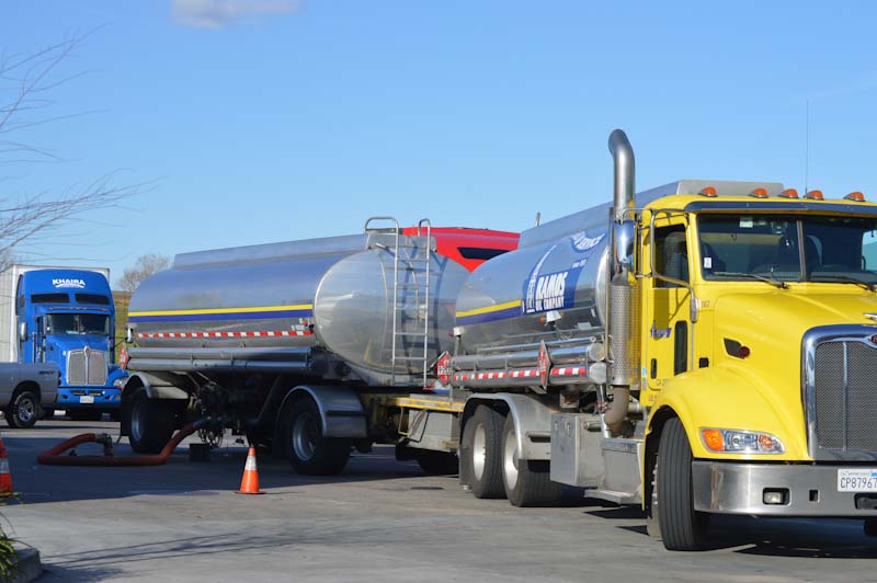 Ramos Oil Company truck getting gas