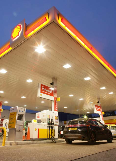 Photo of a Shell Fuel retail station